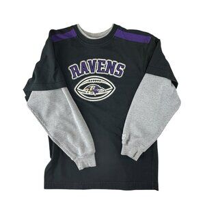 NFL Team Apparel Baltimore Ravens Long Sleeve Shirt size Youth M 10 12 Boys
